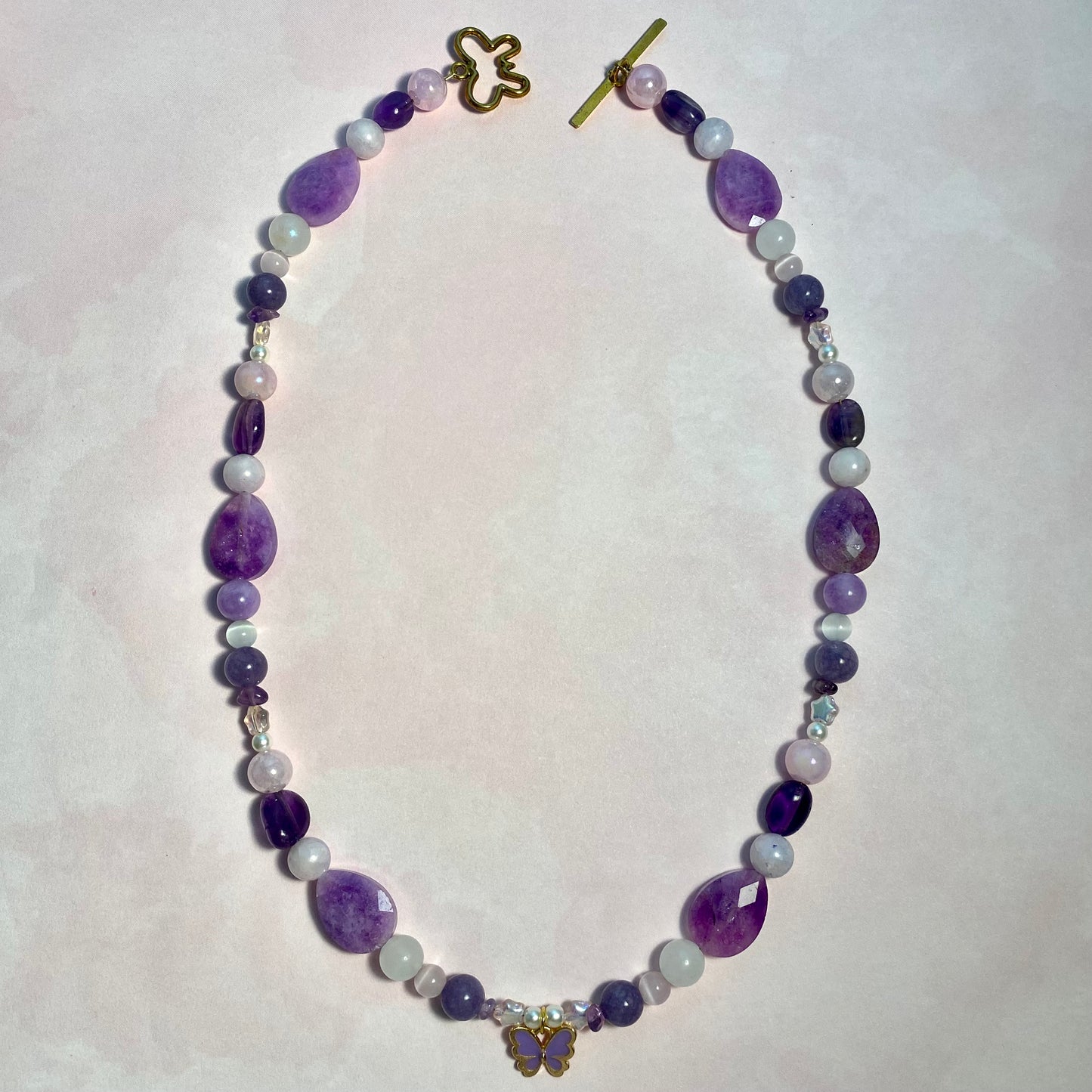 Amethyst Butterfly Necklace